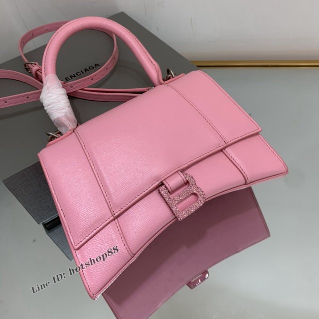 Balenciaga專櫃爆款手搓紋鑽扣S號手提包 巴黎世家Hourglass沙漏包 fyj1902